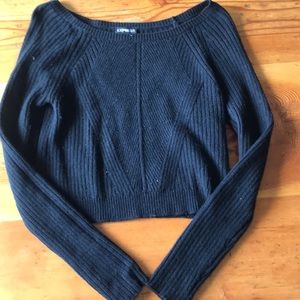 Crop Long Sleeve Sweater from Express
